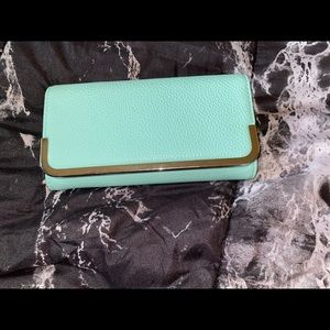 Charming Charlie Teal and Silver Wallet